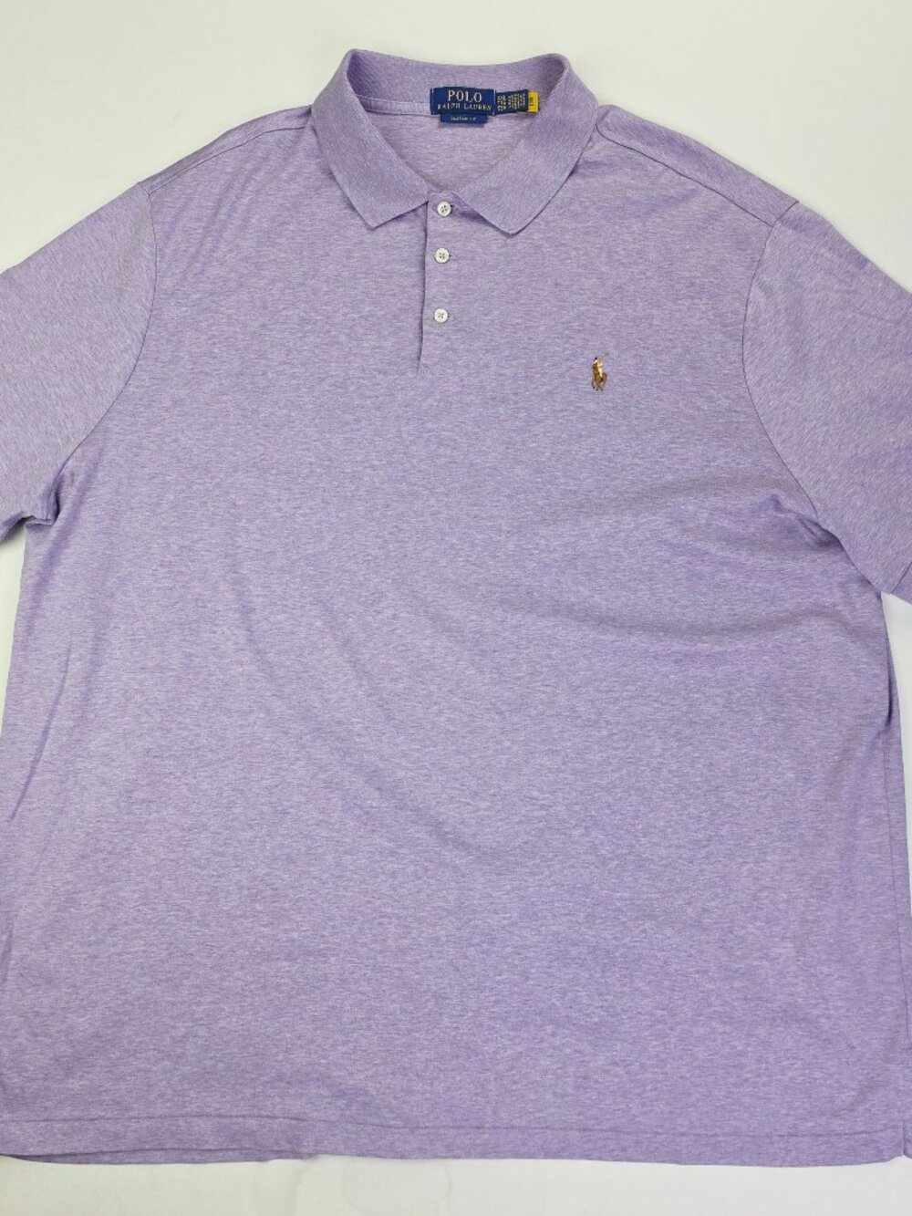 Polo Ralph Lauren Classic Fit Lavender Mens Size 2XL Embroidered Chest Logo Polo